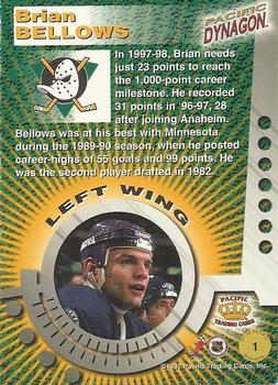 1997-98 Pacific Dynagon - Copper #1 Brian Bellows Back