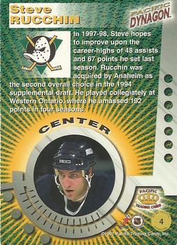 1997-98 Pacific Dynagon - Copper #4 Steve Rucchin Back