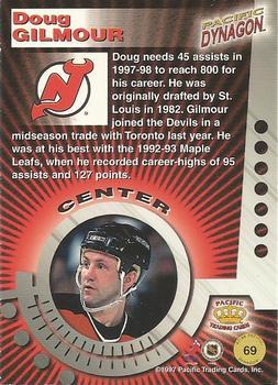 1997-98 Pacific Dynagon - Copper #69 Doug Gilmour Back