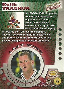1997-98 Pacific Dynagon - Copper #98 Keith Tkachuk Back