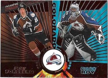 1997-98 Pacific Dynagon - Copper #138 Peter Forsberg / Patrick Roy Front
