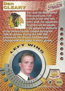 1997-98 Pacific Dynagon - Copper #ROOKIE Dan Cleary Back