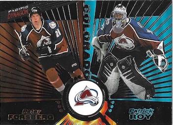 1997-98 Pacific Dynagon - Dark Gray #138 Peter Forsberg / Patrick Roy Front