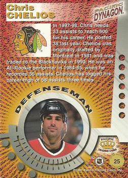 1997-98 Pacific Dynagon - Emerald Green #25 Chris Chelios Back