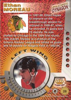 1997-98 Pacific Dynagon - Emerald Green #28 Ethan Moreau Back