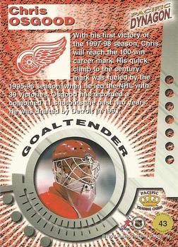 1997-98 Pacific Dynagon - Ice Blue #43 Chris Osgood Back