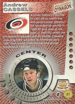 1997-98 Pacific Dynagon - Red #21 Andrew Cassels Back