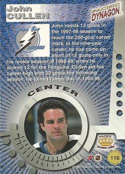 1997-98 Pacific Dynagon - Red #116 John Cullen Back