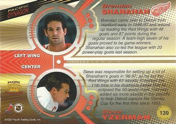 1997-98 Pacific Dynagon - Red #139 Brendan Shanahan / Steve Yzerman Back