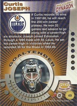 1997-98 Pacific Dynagon - Silver #49 Curtis Joseph Back