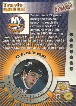 1997-98 Pacific Dynagon - Silver #73 Travis Green Back