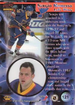 1997-98 Pacific Invincible - Ice Blue #121 Sergio Momesso Back