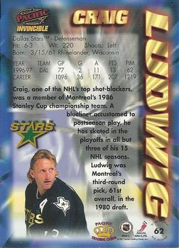1997-98 Pacific Invincible - NHL Regime #62 Craig Ludwig Back