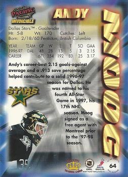1997-98 Pacific Invincible - NHL Regime #64 Andy Moog Back