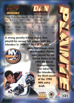 1997-98 Pacific Invincible - NHL Regime #121 Dan Plante Back