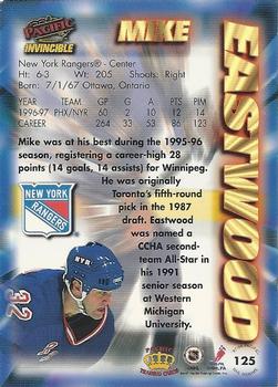 1997-98 Pacific Invincible - NHL Regime #125 Mike Eastwood Back
