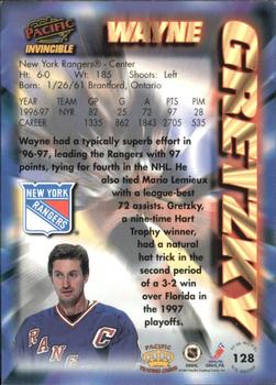 1997-98 Pacific Invincible - NHL Regime #128 Wayne Gretzky Back