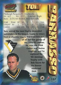 1997-98 Pacific Invincible - NHL Regime #157 Tom Barrasso Back