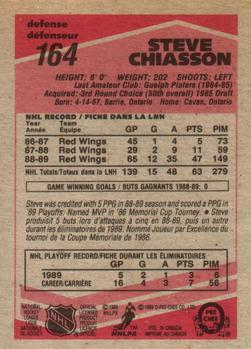 1989-90 O-Pee-Chee #164 Steve Chiasson Back