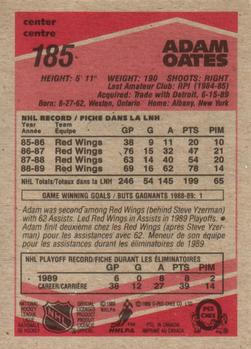 1989-90 O-Pee-Chee #185 Adam Oates Back