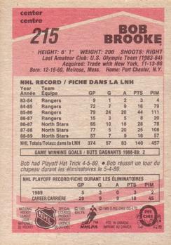1989-90 O-Pee-Chee #215 Bob Brooke Back