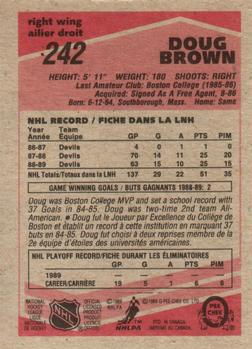 1989-90 O-Pee-Chee #242 Doug Brown Back