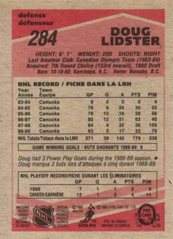 1989-90 O-Pee-Chee #284 Doug Lidster Back