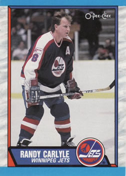 1989-90 O-Pee-Chee #291 Randy Carlyle Front