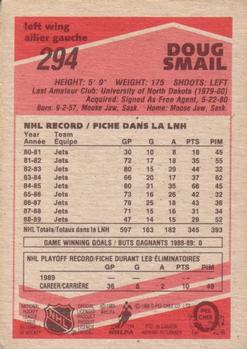1989-90 O-Pee-Chee #294 Doug Smail Back