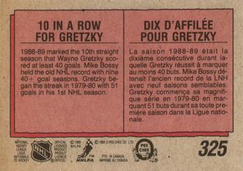 1989-90 O-Pee-Chee #325 Wayne Gretzky Back
