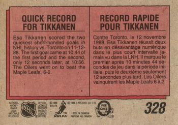 1989-90 O-Pee-Chee #328 Esa Tikkanen Back