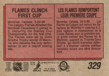 1989-90 O-Pee-Chee #329 Calgary Flames Back
