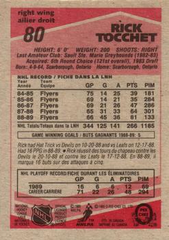 1989-90 O-Pee-Chee #80 Rick Tocchet Back