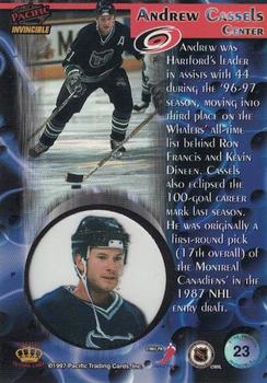 1997-98 Pacific Invincible - Silver #23 Andrew Cassels Back