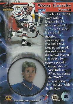 1997-98 Pacific Invincible - Silver #86 Wayne Gretzky Back