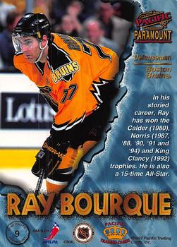 1997-98 Pacific Paramount - Dark Gray #9 Ray Bourque Back