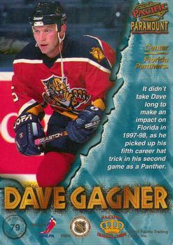 1997-98 Pacific Paramount - Dark Gray #79 Dave Gagner Back