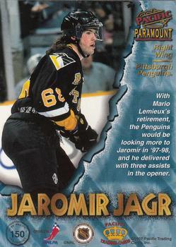 1997-98 Pacific Paramount - Dark Gray #150 Jaromir Jagr Back