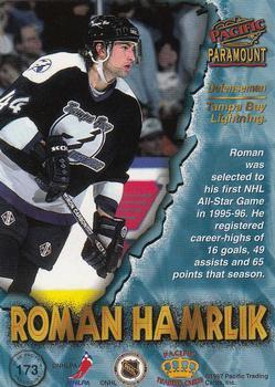 1997-98 Pacific Paramount - Dark Gray #173 Roman Hamrlik Back
