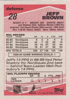 1989-90 Topps #28 Jeff Brown Back