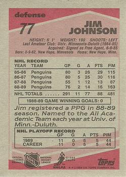 1989-90 Topps #77 Jim Johnson Back
