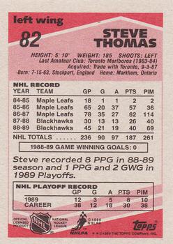 1989-90 Topps #82 Steve Thomas Back