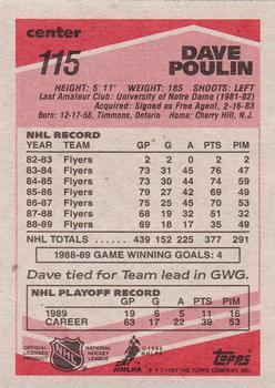 1989-90 Topps #115 Dave Poulin Back