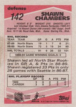 1989-90 Topps #142 Shawn Chambers Back