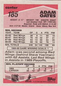 1989-90 Topps #185 Adam Oates Back