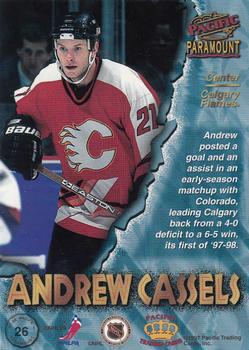 1997-98 Pacific Paramount - Ice Blue #26 Andrew Cassels Back