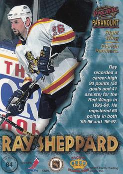 1997-98 Pacific Paramount - Ice Blue #84 Ray Sheppard Back