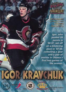 1997-98 Pacific Paramount - Ice Blue #126 Igor Kravchuk Back