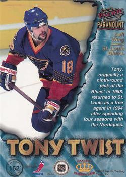 1997-98 Pacific Paramount - Ice Blue #162 Tony Twist Back