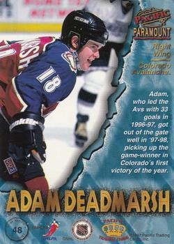 1997-98 Pacific Paramount - Red #48 Adam Deadmarsh Back
